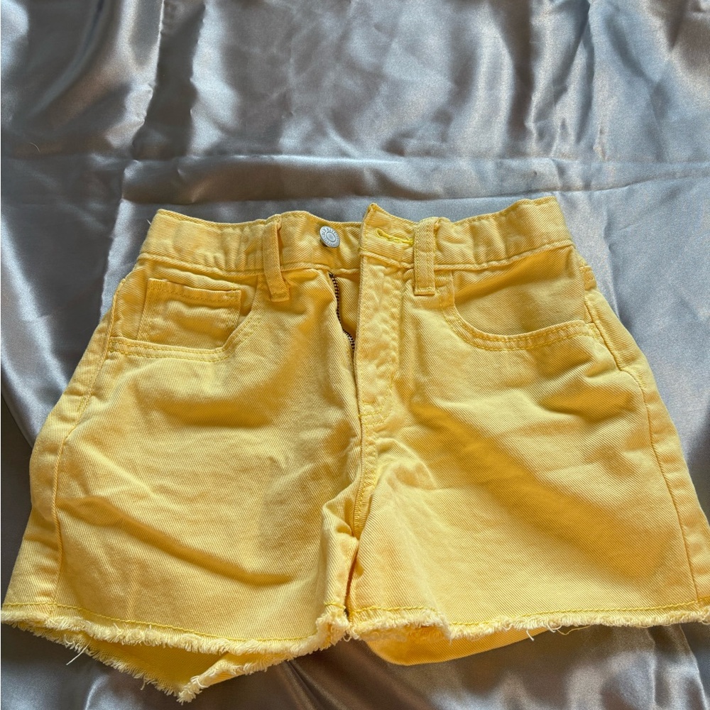 Old Navy High-Rise Yellow Shorts